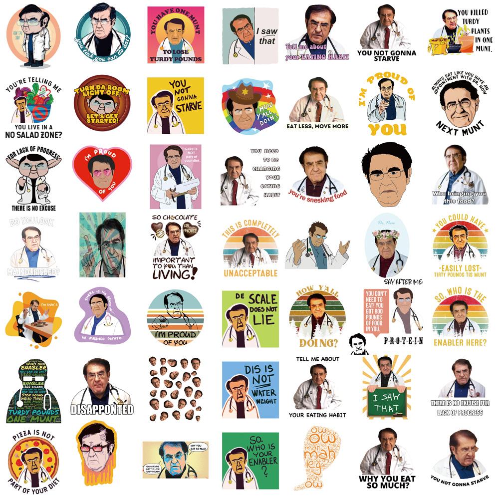 50PCS Dr Now Stickers Sticker Nostalgia Decorated Laptop Notebook Skateboard Classic Coffee Bicycle Waterproof Graffiti Stickers