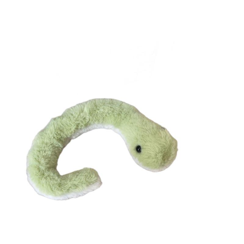 Set de jucărie de pluș cu șarpe verde și brățară - cadou drăguț pentru copii