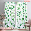 2pcs,2D Plane Printing Minimalist Curtains Clover Cascade Polyester Easy Install (without Rod) Decorations Inside Ldeal for