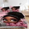 Pink Hoodie Coffee Vibes Print 3Pcs Bedding Setduvet Cover With 2 Bedropillowcase Home Birthday Gift