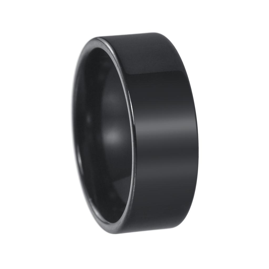 Polish Flat Stainless Steel Ring for Men Women 4mm 6mm 8mm 12mm Wide Couple Rings Jewelry Anniversary Wedding Gift