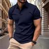 Men's Fashion Summer Polo T-shirt Casual Breathable Top Lapel Collar Neck Short Sleeve  Comfortable Sports T-shirt Yasheng