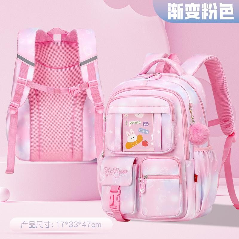 Children School Bags Girls Pink Princess Orthopedic Backpacks Primary School Student Waterproof girl Bookbag Kids Satchels bag