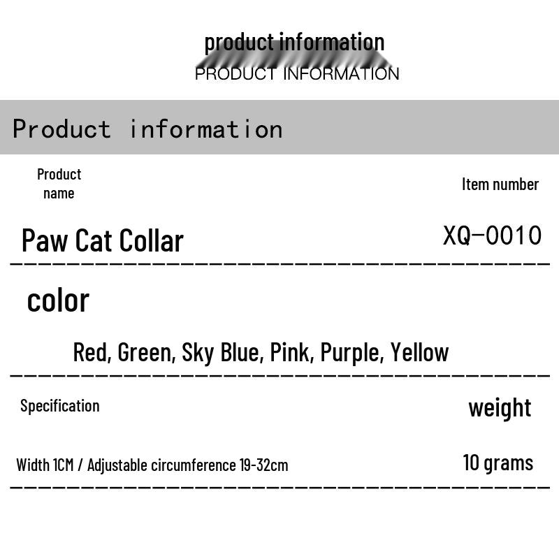 Multi-Color Adjustable Pet Collar with Bell for Cats and Dogs - New Fashion Paw Print Design