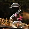 Glass Material Swan Vase Home Decoration Suitable for Valentine's Day Exquisite Appearance Lucky Pure Grace Pastoral Style
