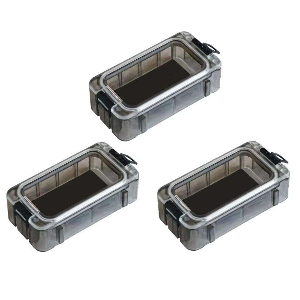

3Pcs Magnetic Bait Storage Box Mini Fishing Tackle Box Waterproof Hook Organizer Box Sea Fishing 3PCS