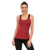 2024 Spring/Summer Slimming Faux Two-Piece Yoga Tank Top with Skin-Friendly Fabric and Stylish Hollow Back