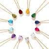 eManco American Teardrop Zircon December Birthstone Necklace for Women - Exquisite Clavicle Chain, Perfect Gift for Best Friends