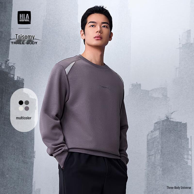 HLA Three-Body Collaboration Men's Patchwork Round Neck Sweatshirt