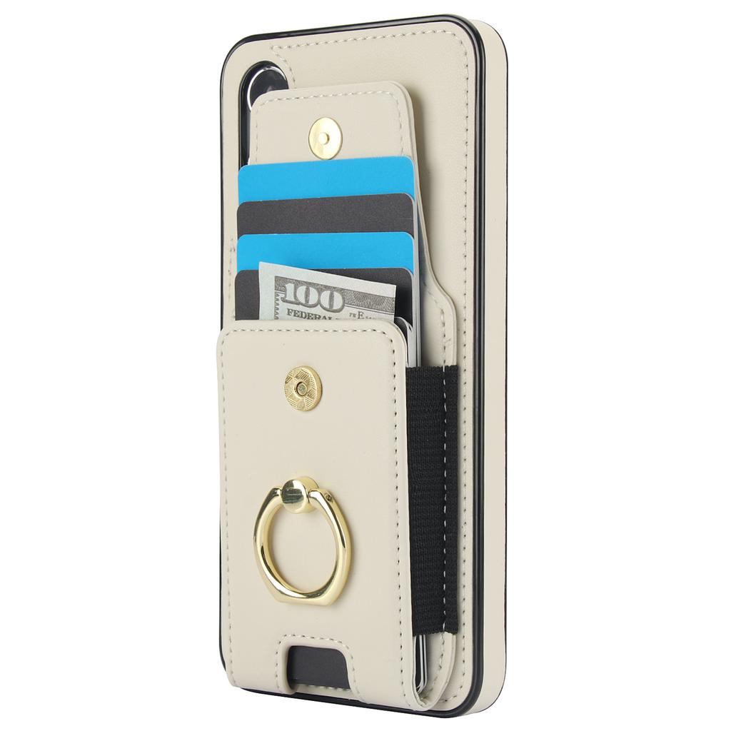 For Samsung Galaxy S23 FE Case Elastic Card Slot PU Leather+TPU Phone Cover