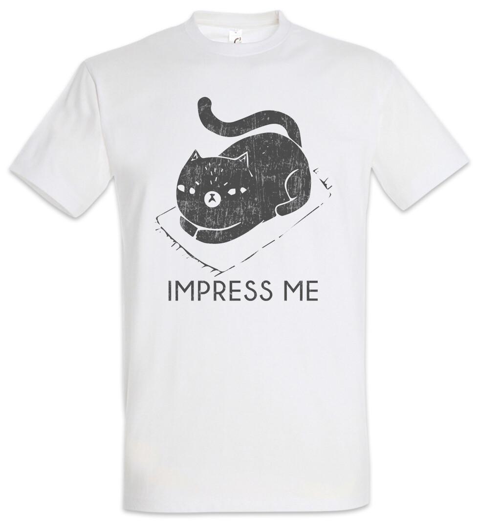 Impress Me Cat T-Shirt Cats Love Addicted Addiction Person L