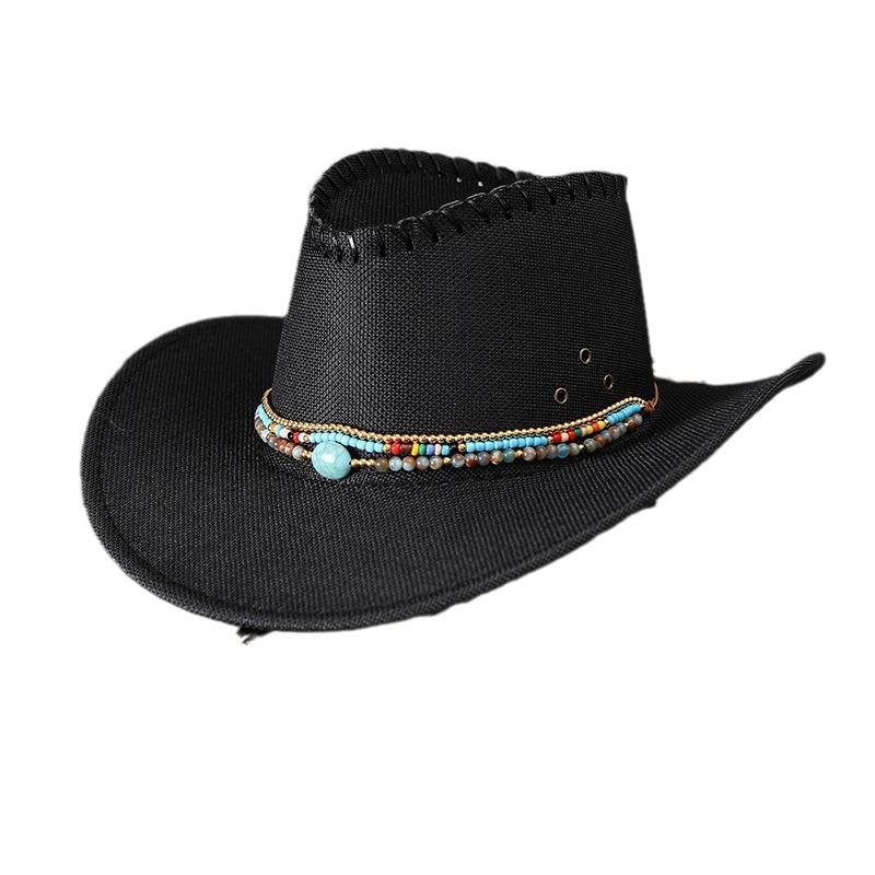 JYL TS DIY Woven Cowboy Hat Outdoor Sun Protection Woven Straw