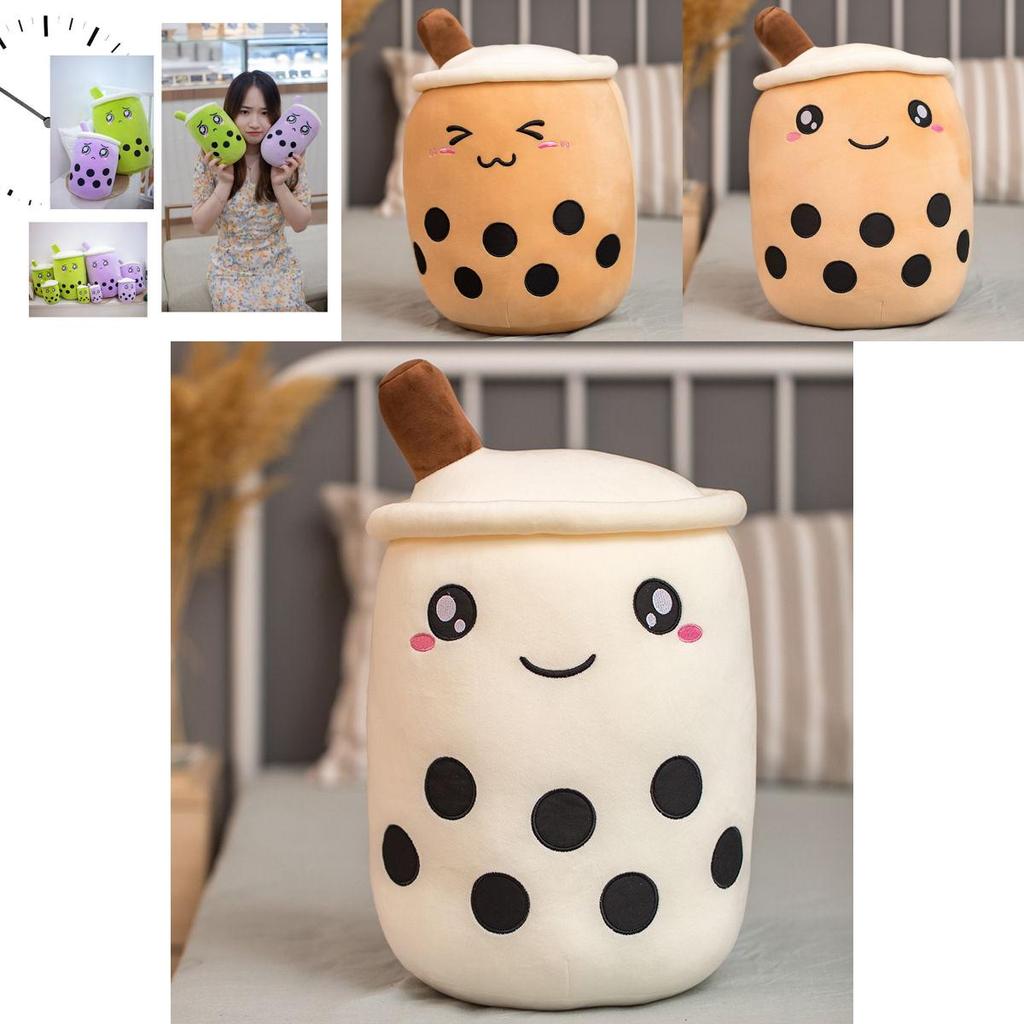 Adorable Bubble Tea Boba Cup Plush Pillow Cushion For Cozy Softness In 4 Sizes