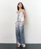 Atempo Lace Slip Pajama Set / Silver Blue