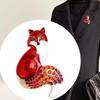Stylish Foxes Brooch Cartoon Animal Lapel Pins Luxury Corsage For Women Versatile Shiny Corsage Clothing Accessories Gifts