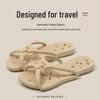 Portable Non-Slip Foldable Travel Slippers for Men - Lightweight, Disposable, Essential for Business Trips and Hotel Showers
