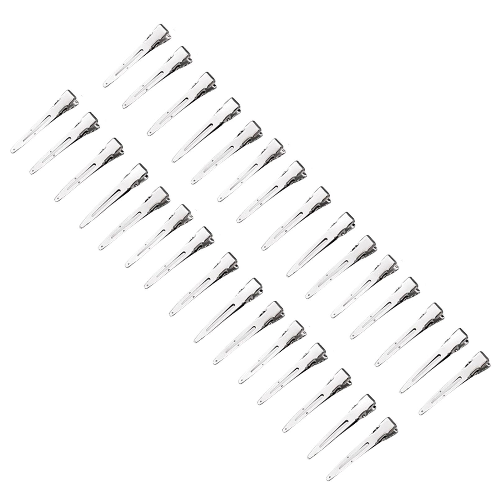 

30pcs Women Silver Hair Clip Hairdressing Clip Duckbill Shape Hair Barrettes for Women and Girls S