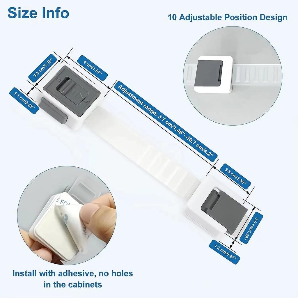Child Safety Lock Baby Drawer Lock Child Anti-opening Cabinet Door Refrigerator Lock Buckle Baby Anti-pinch Safety Buckle