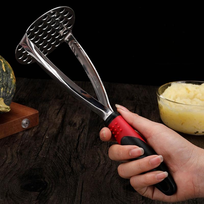 Manual Potato Masher Stainless Steel Potato Smasher Portable Kitchen Tools for Baby Food, Fruits, Bananas, Baking