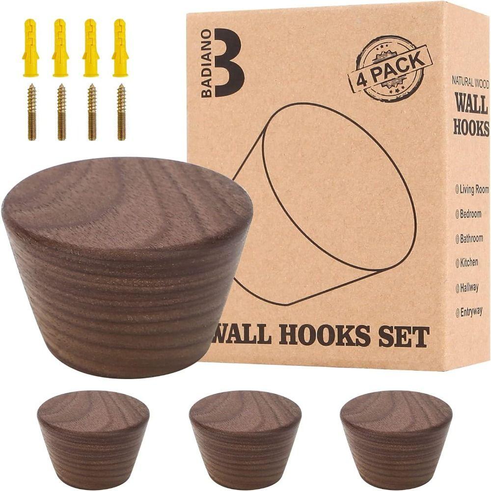 

Колышек для подвешивания дерева бук черный орех деревянные настенные крючки деревянная шляпа колышек коническая вешалка