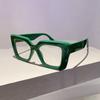 Trendy Women Glasses Frame Stylish Square Brand Design Eyewear Oversize Eyeglasses for Decoration Pograph