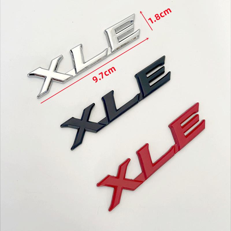 3D Metal XLE Logo Letter Car Rear Trunk Emblem Badge Sticker Decals For Toyota Sienna RAV4 Corolla Camry Car Styling Accessories BH4