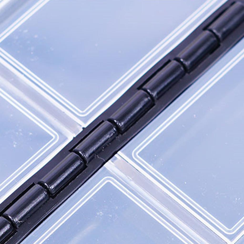 Black Double Layer Fishing Tackle Box Portable Bait Storage Case For Lure Sea Rock Fishing with 9/12 Grids Adjustable Divider