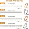 12pcs A Pack of 4 Sizes Ring Adjusters Transparent Spring Rope
