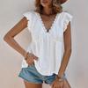 Women's Spring and Summer V-neck Short-sleeve T-shirt Tops
