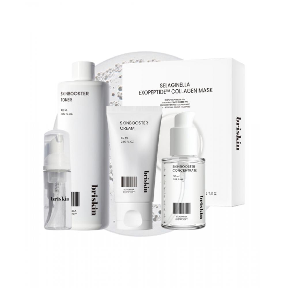 Briskin Resurrection Herb Exosome Full Set Toner+ampoule+cream+collagen Pack Toner+ampoule+cream+collagen pack 5 sheets