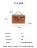 New Leather Portable Makeup Case Decorative Zipper Handle Multiple Compartments Travel Skincare Toiletries Storage Bag Fashi