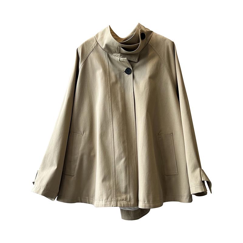 Yan Shuang Women's Korean Style Mid-Length Trench Coat - Autumn British Niche Loose Cape (3165)