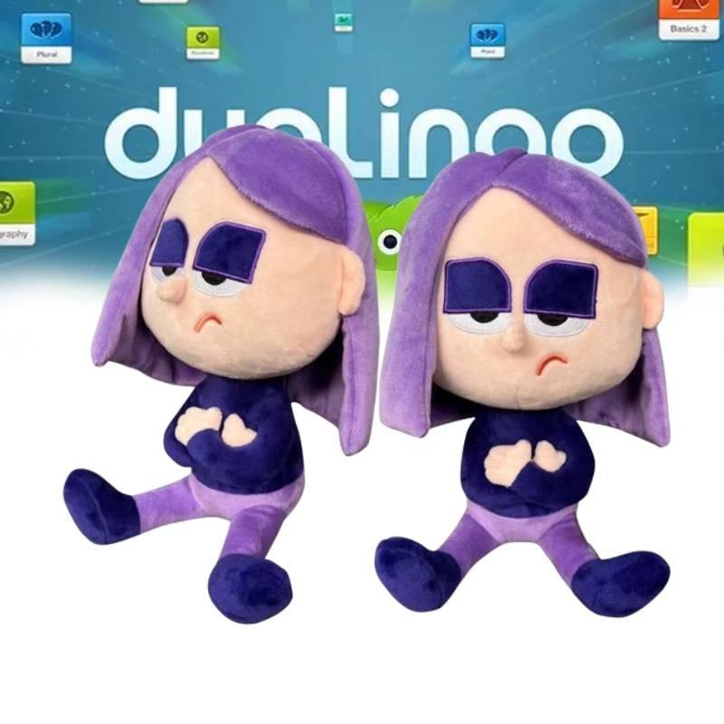 Adorable Duolingo Lily Plush Toy Soft Crystal Velvet Stuffed Doll For Kids