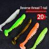 T-Tail Soft Bait for Freshwater & Sea Fishing with Lead Hook - Ideal for Perch & Mandarin Fish