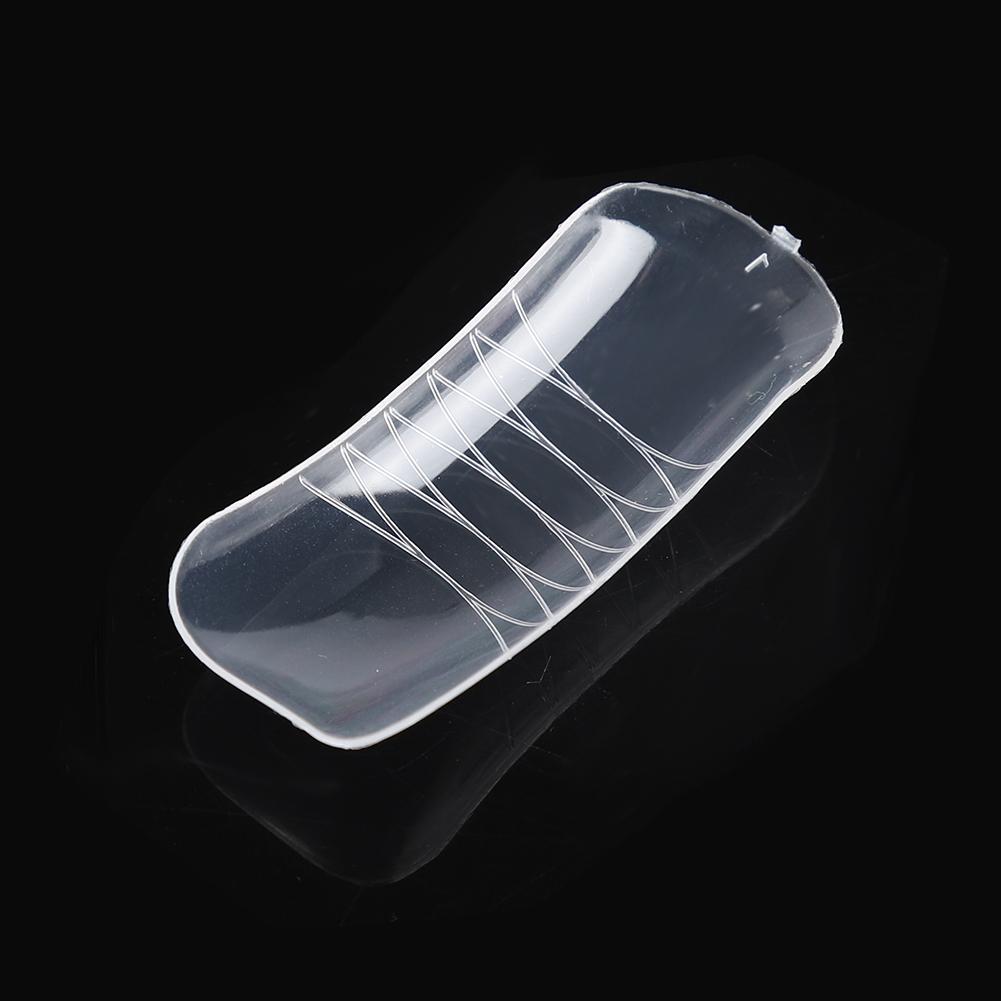 140pcs Dual System Form Extension False Nail Tips Nail Art Tips UV Gel DIY 12 Sizes with Lines