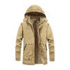 Autumn and Winter Thick Warm Hooded Cotton-Padded Jacket Men's Casual Business Coat Fleece Parkas