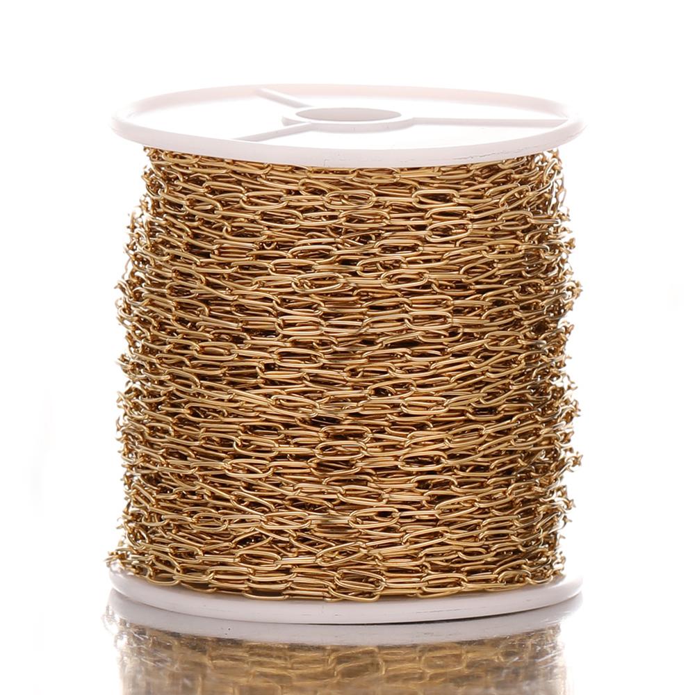 2 Meters Stainless Steel Oval Link Cable Chains Bulk for DIY Jewelry Making Necklace Findings Crafts Bracelet Anklet Body Chains