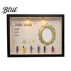 Custom Couple Silhouette Frame DIY Mini Museum Box with Light Photo Display Kit Valentine's Day Gift for Her Gold Frames Figurines Memory Keepsake