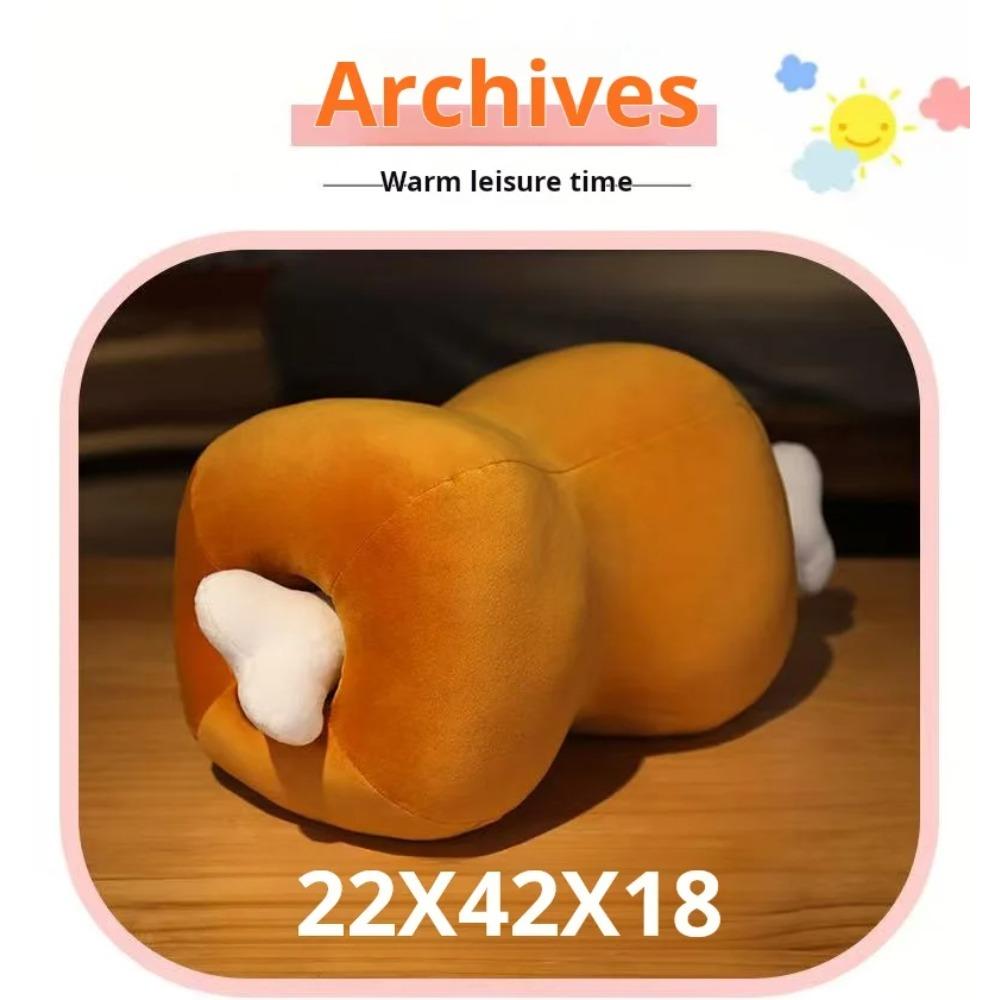 Chicken Leg Bone Pillow Plush Toy Handmade Doll Cartoon Anime Cute Cushion Home Decoration Children's Birthday Gift Toy