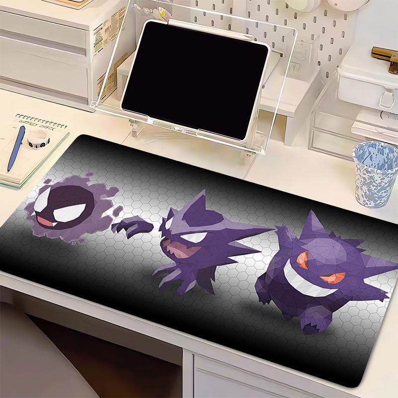 Rubber Mouse Pad P-Pokemon Gengar Gamers Decoracion Gamer Desk Mat pc Mousepad Laptop Gaming Accessories Varmilo Keyboard Carpet