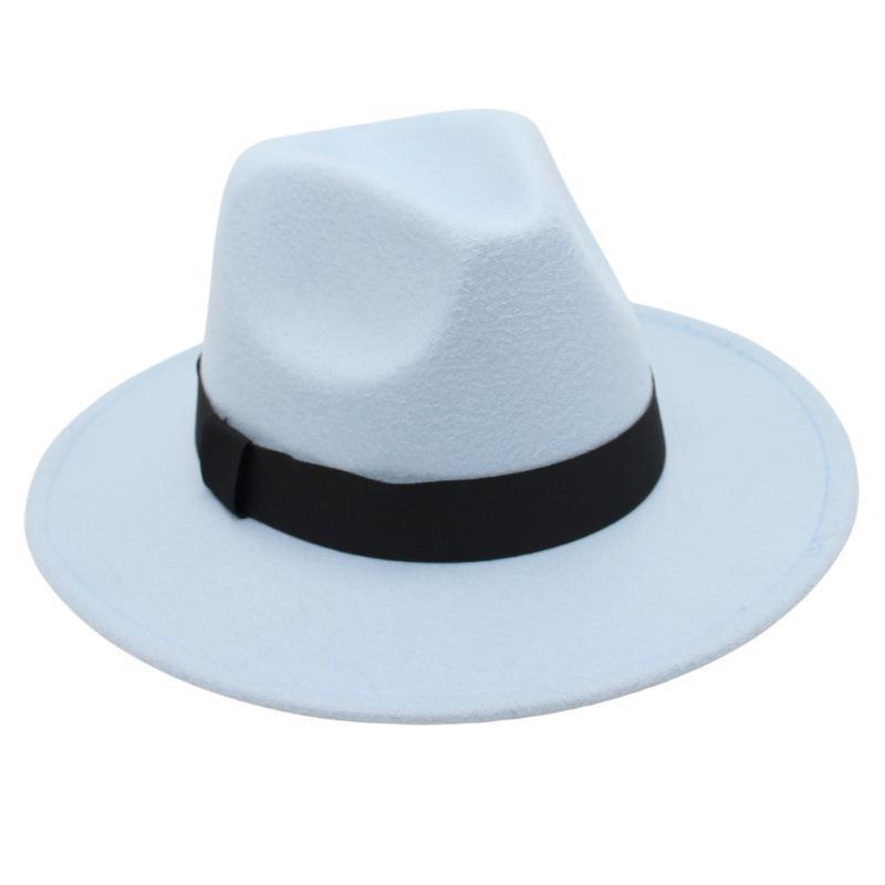 Shanghai Fedora Hat Tie-Dye Top Hat Jazz Hat Men And Women Felt Hat Temperament Woolen Hat Trend