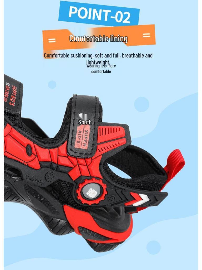 2025 Summer Boys' Non-slip Soft Sole Sandals, Children's Beach and Sports Slippers