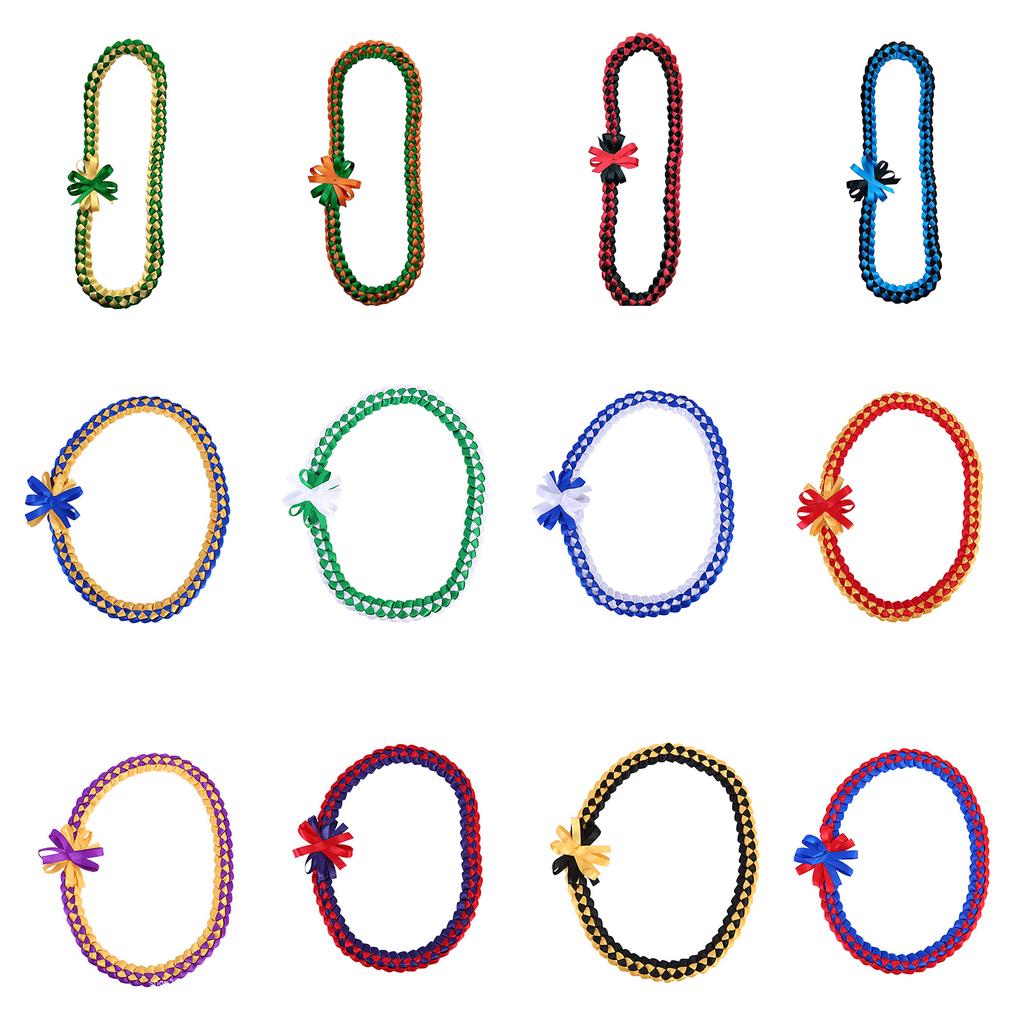 Double Sided Graduation Ribbon Necklace Intricate Weave Honor Rope Handmade Ribbon Garlands Delicate Woven Neckchain