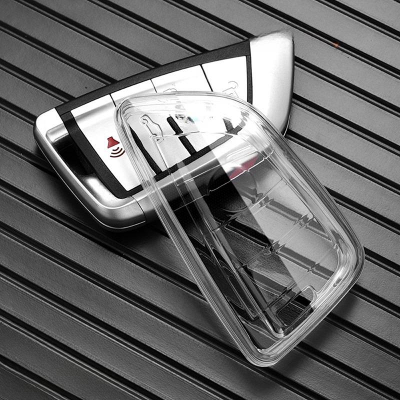 Transparent Tpu Car Key Case Cover For Bmw F20 G20 G30 X1 X3 X4 X5 G05 X6 X7 G11 F15 F16 G01 G02 F48 Accessories Holder Shell