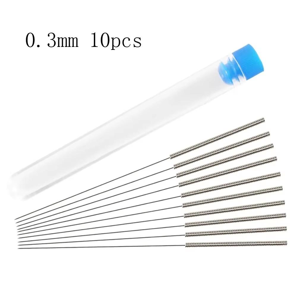 10pcs 3D Printer Nozzle Cleaning Kit 0.15/0.2/0.25/0.3/0.35/0.4/0.5/0.6/0.8/1.0mm Stainless Steel Nozzle Cleaning Needles