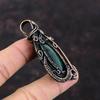 Dark Green Fire Labradorite Pendant Copper Wire Wrapped Gemstone Pendant Dainty Copper Jewelry Handmade Pendant Amazing Pendant Gift For Her