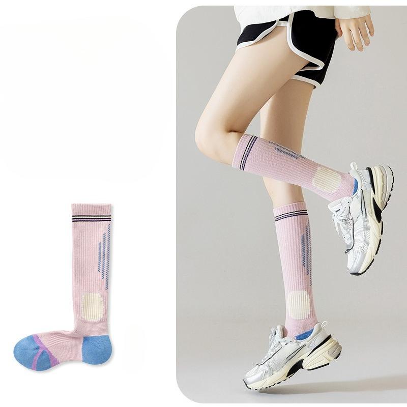 

Компрессионные гольфы для икр, женские фитнес-носки для спорта, длинные носки для скакалки и бега, компрессионные носки, носки для велоспорта и йоги 1 pair розовый