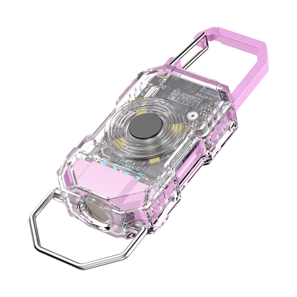 Portable LED Flashlight with Waistband Keychain Clip - Multifunctional, 5-50H Battery Life, Red Blue Warning Lights, Solve Short