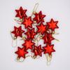 12Pcs Xmas Ball Xmas Tree Hanging Ornament Plastic Six Pointed Star Ball  Party Decor