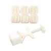 Hand Press Pastry Tool with 6 Patterns Flexible Mooncake Mold Set for Creating Beautiful Mid Autumn Festival Pastries